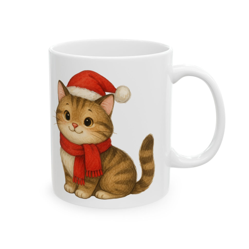 Christmas Mug Ceramic Cute Cat Mug Holiday Gift Kids Funny Coffee Cup Tea 2 Side