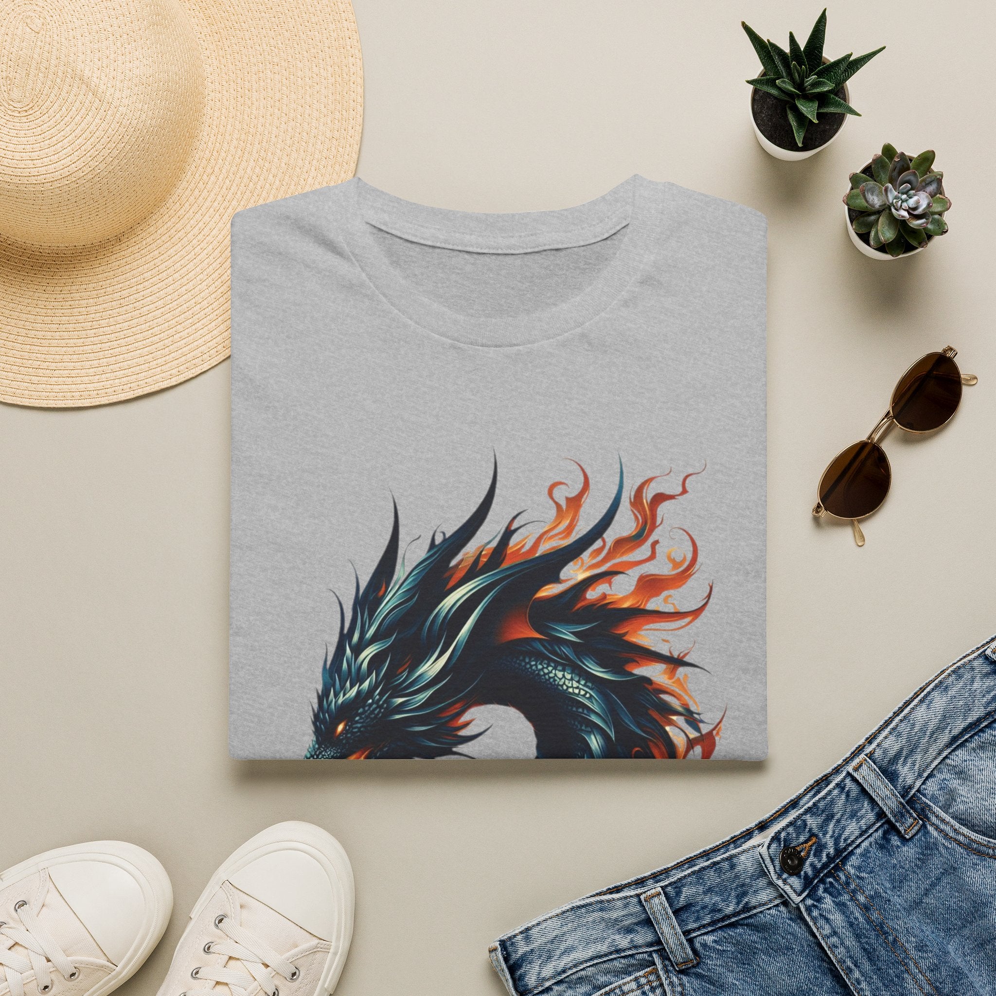 Dragon T-shirt Mens Graphic Tee Clothing Apparel Chinese Symbol Unisex Softstyle