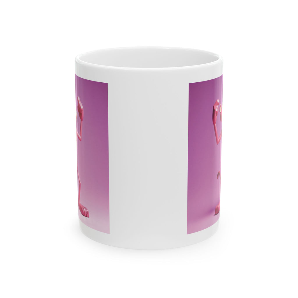 3D Pink Panther Mug Classic Cartoon Ceramic Mug Tea Coffee Cup Gift Ideas Kids 11oz