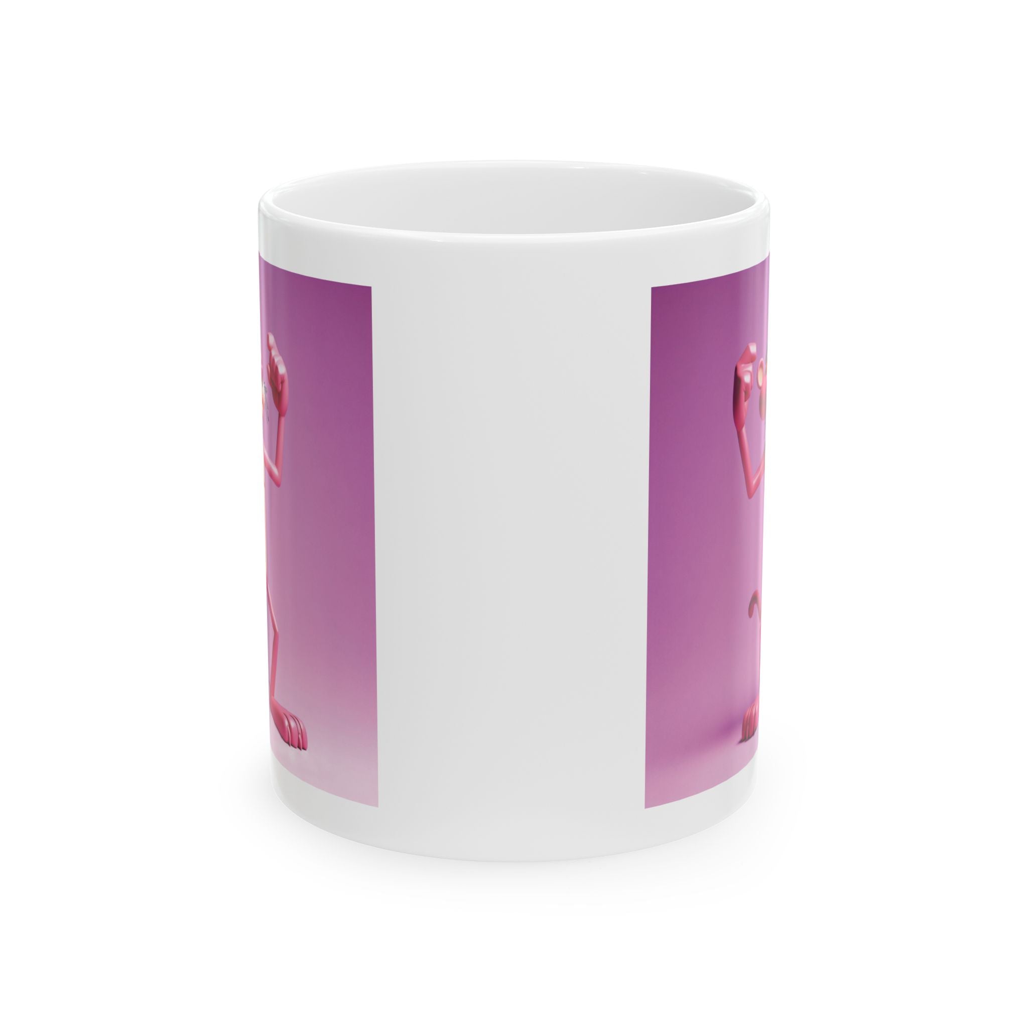 3D Pink Panther Mug Classic Cartoon Ceramic Mug Tea Coffee Cup Gift Ideas Kids 11oz
