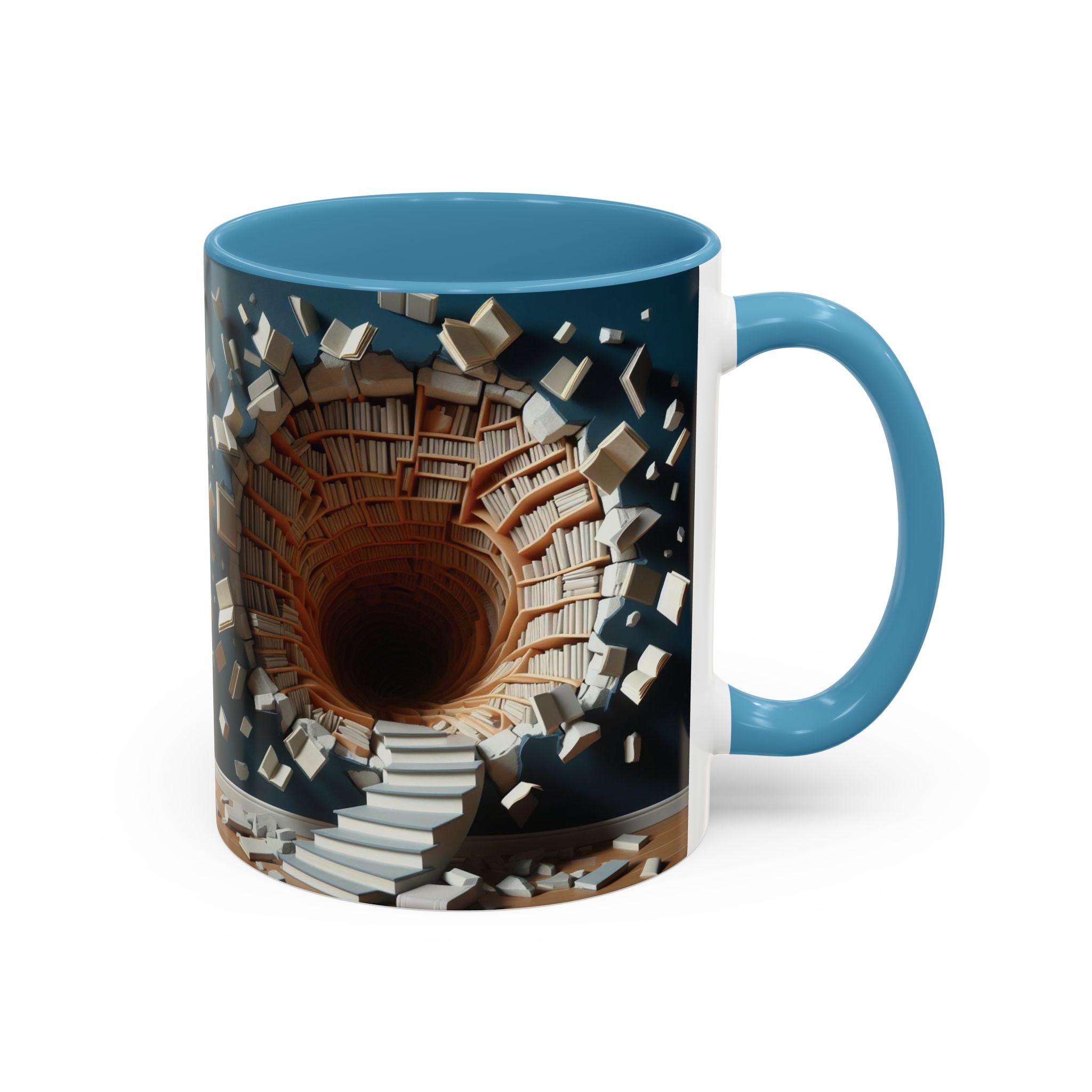 3D Bookshelf Mug-Library Book Mugs Office Ceramic Tea Cup Gift Accent Coffee Mug 2026
