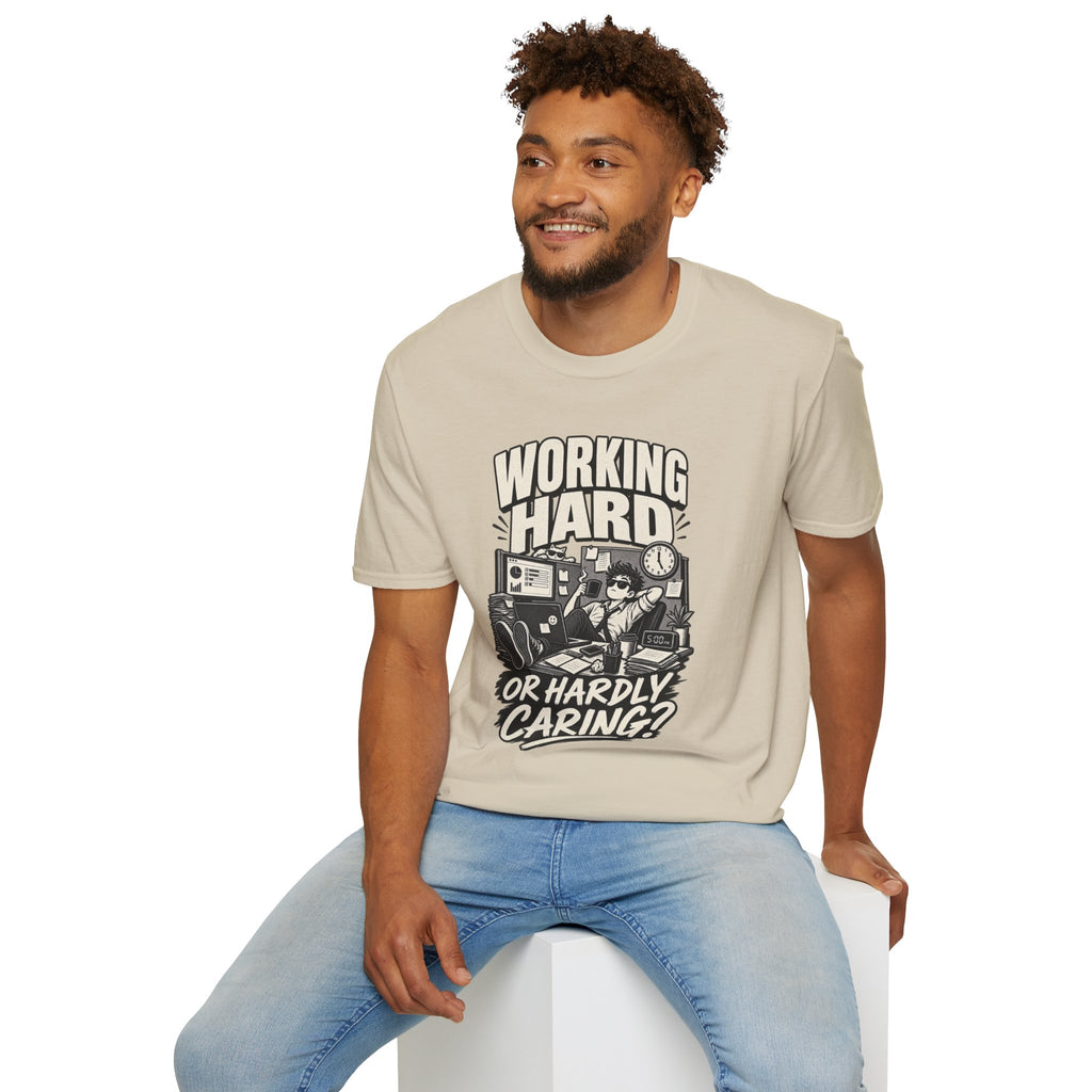 Funny Dark Humor Tshirt — Funny Office Tshirt Dark Humor Graphic Tee Unique Coworker Gift WORKING HARD Shirt
