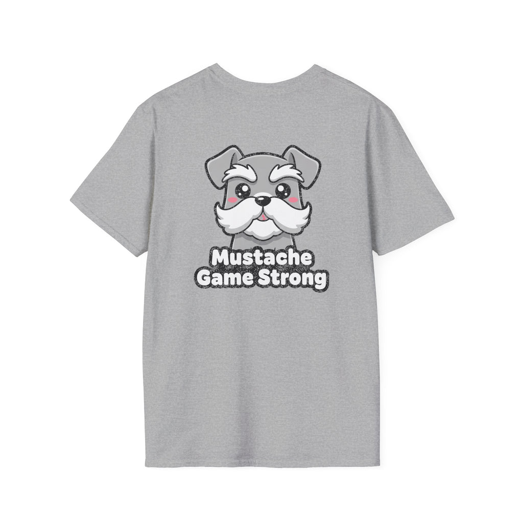 Cute Schnauzer Shirt Mustache Game Strong Funny Dog Lover Unisex Softstyle Tee Gift