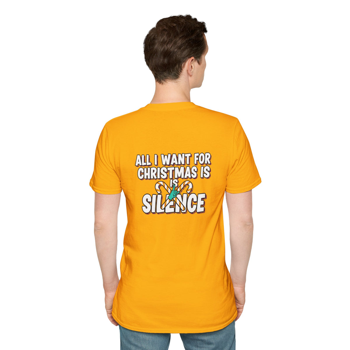 Dark Humor Christmas Shirt All I Want For Christmas Is Silence Funny Sarcastic Unisex Softstyle Tee Adult Christmas Gift