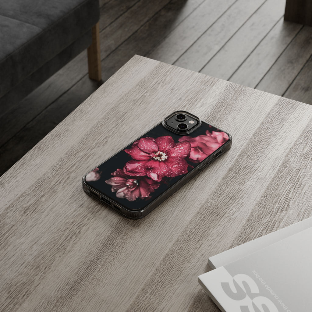 Pink Flowers Clear Cases iPhone Case Samsung Phone Case Unique Gift Cute Phone Cover Unique iPhone 17 Pro Max Phone Case
