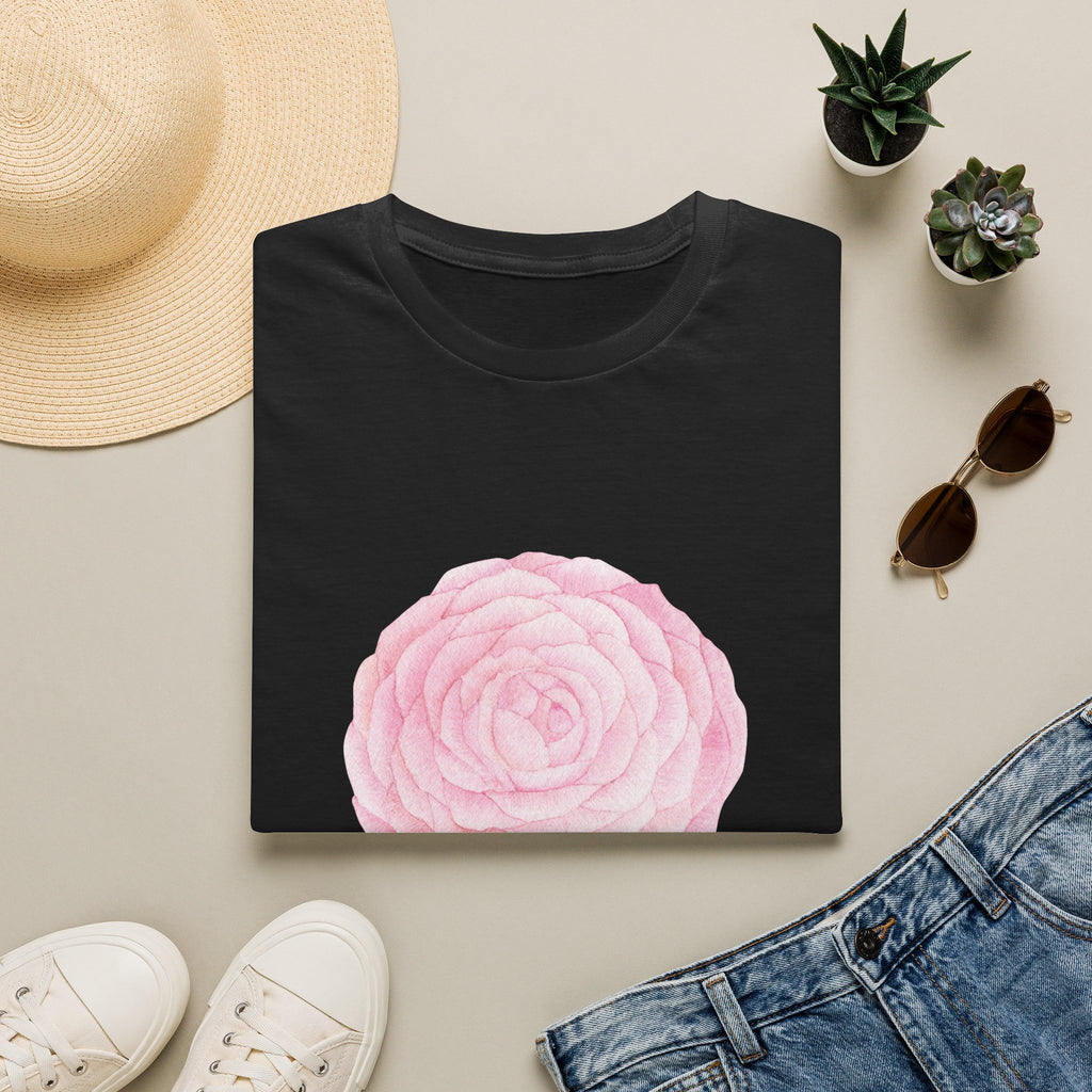 Tsubaki Japanese Camellia Unisex Softstyle T-Shirt Gift Cotton Japan Art Flower