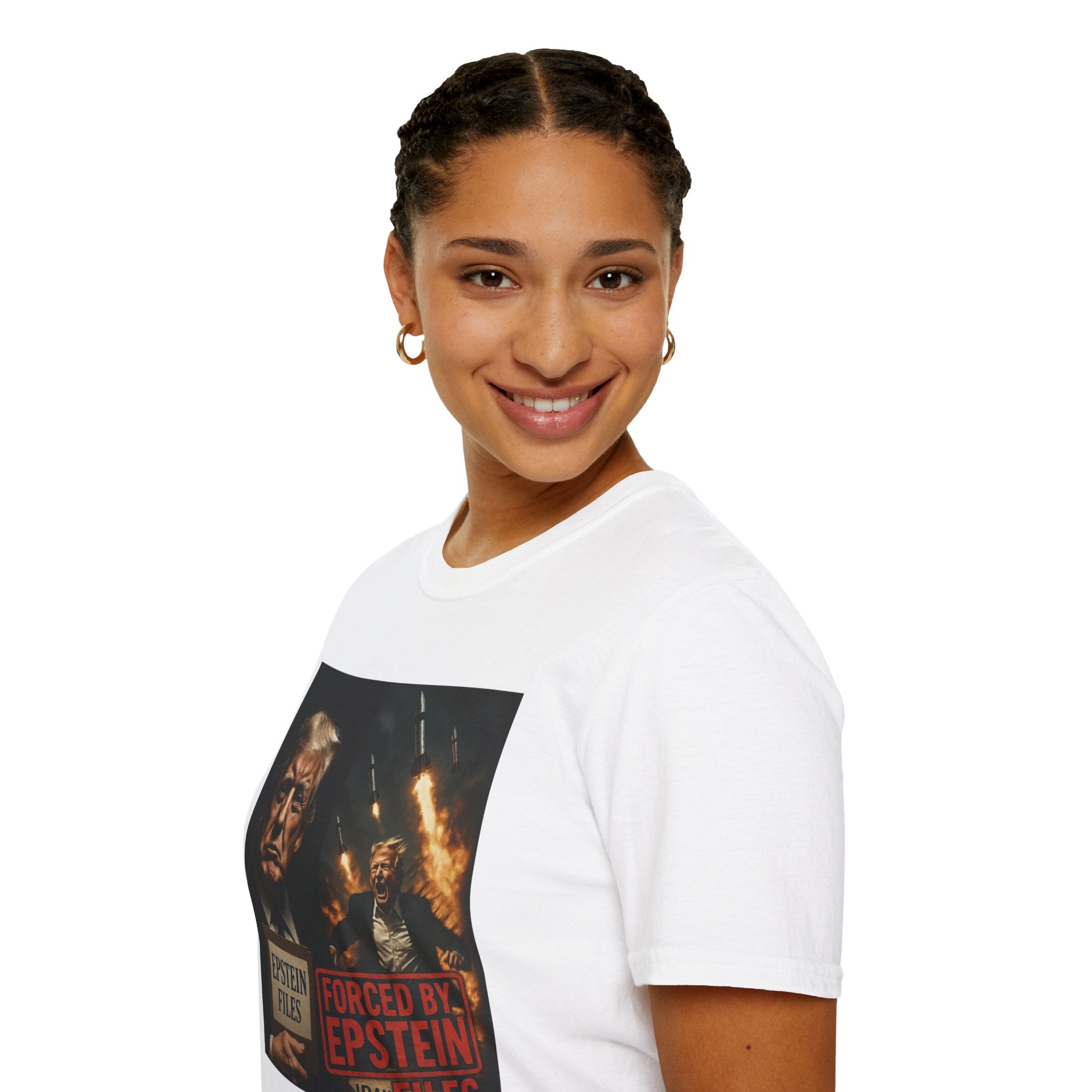 Funny Trump-Epstein T-Shirt Conspiracy Theory Unique Unisex Softstyle Tshirt