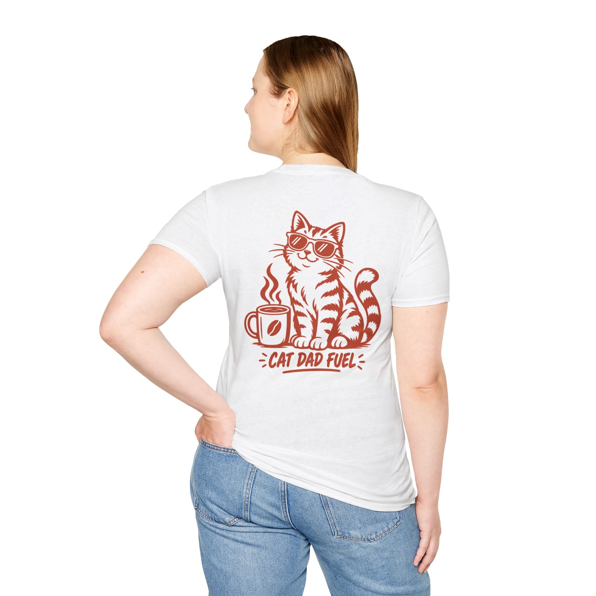 Cat Dad Shirt Cat Dad Fuel Funny Coffee Cat Lover Graphic Tee Unique Gift Funny Tshirt