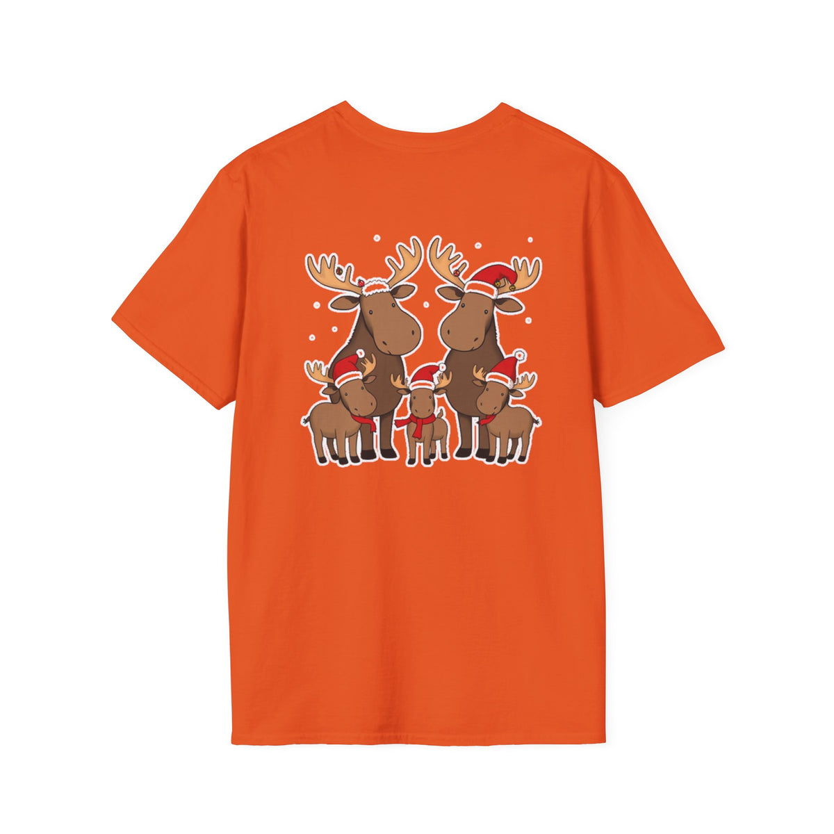 Christmas Moose Family T-Shirt | Cute Cartoon Holiday Design Unique Holiday Gift Shirt