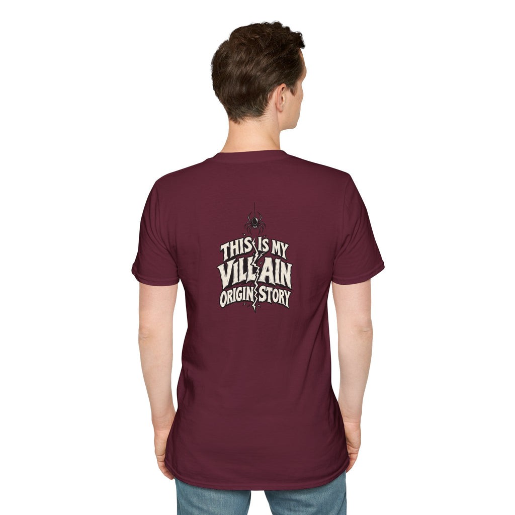 Dark Humor Halloween Shirt This Is My Villain Origin Story Funny Sarcastic Unisex Softstyle Tee Adult Halloween Gift