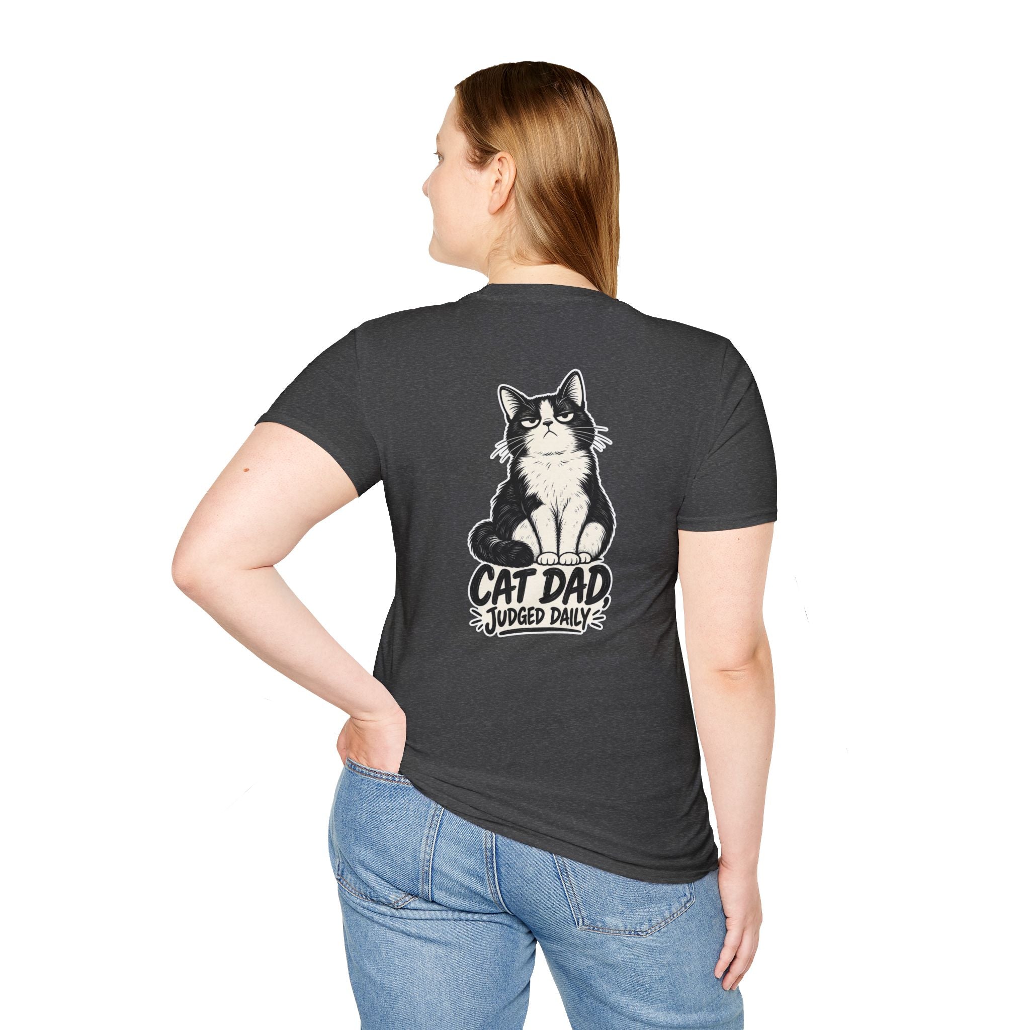 Cat Dad Shirt Judged Daily Funny Cat Lover Graphic Tee Dark Humor Tee Unique Gift Funny Tshirt