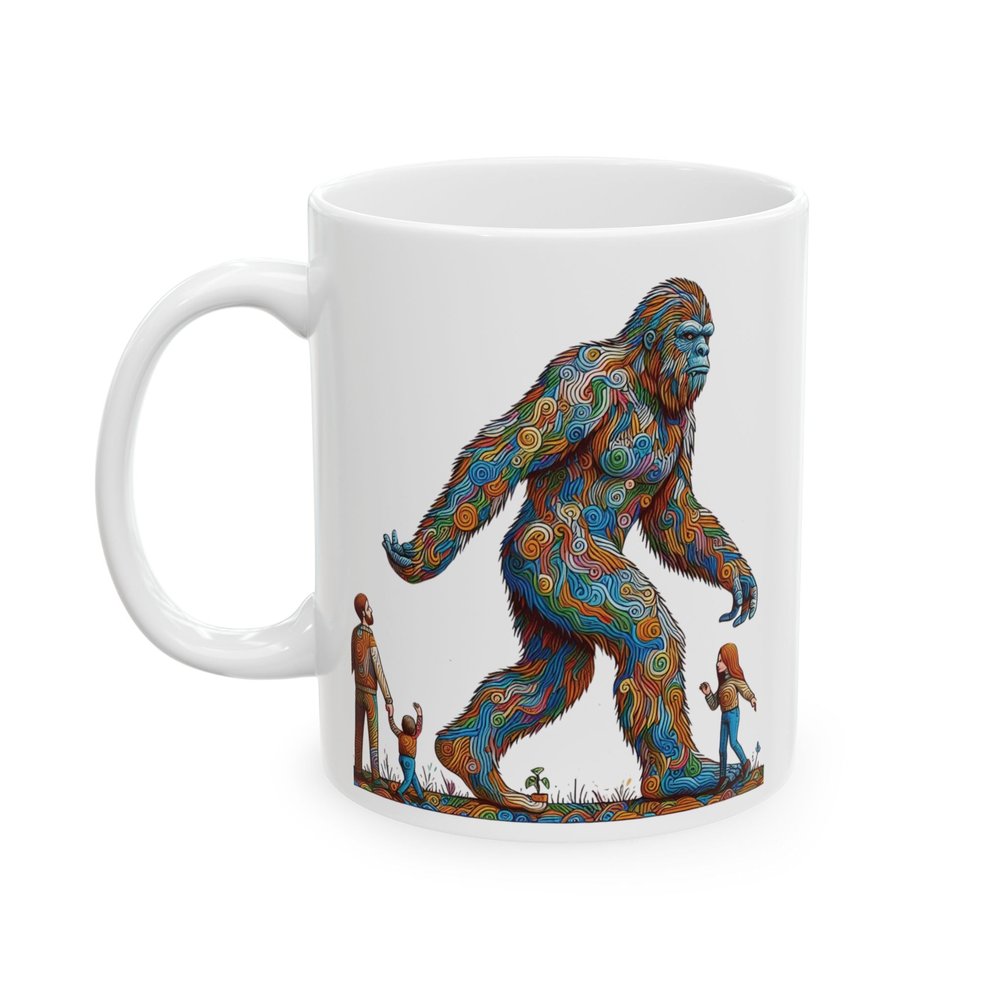 Funny Bigfoot Sasquatch Yeti Ceramic Mug Unique Gift Tea Coffee Cup Art 11oz New