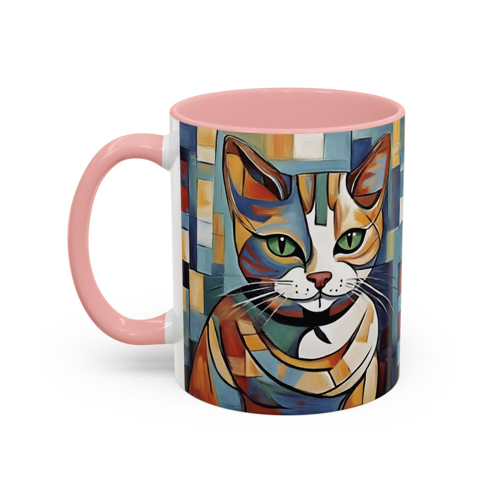 Cat For Mom Lover Picasso Art Funny Coffee Tea Ceramic Mug Office Work Cup Gift