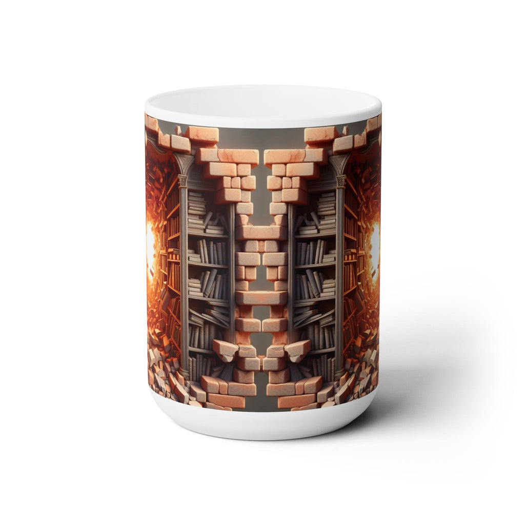3D Bookshelf Mug Library Book Mugs Funny Ceramic Mug Unique Gift Cup Work Office