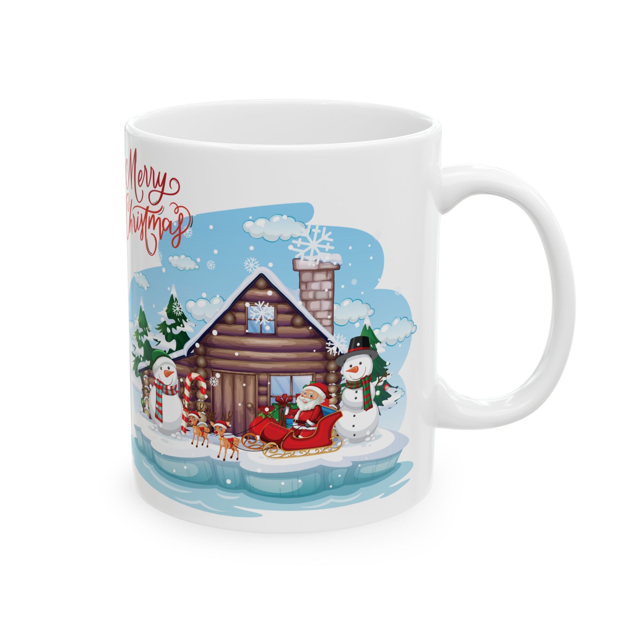 Christmas Mug Funny Santa Claus Mug Unique Cute Snowman Coffee Cup Tea Gift Kids 11oz