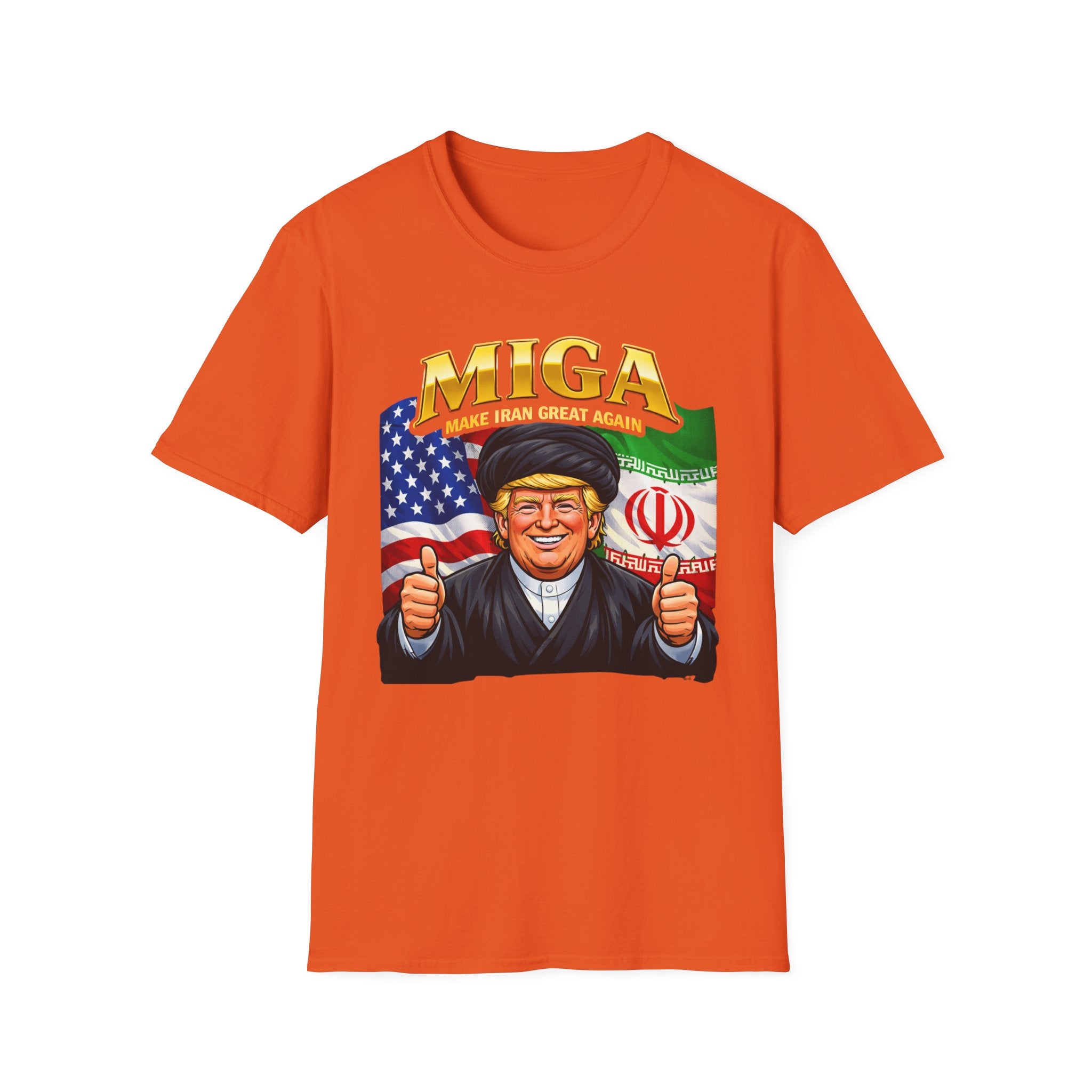Funny Trump Iranian Flag Shirt Make Iran Great Again MIGA Softstyle T-Shirt Best