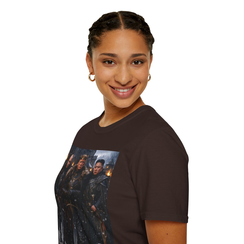 Funny Trump Putin Kim Jong Unique T-Shirt Artwork Throne Unisex Softstyle Tshirt
