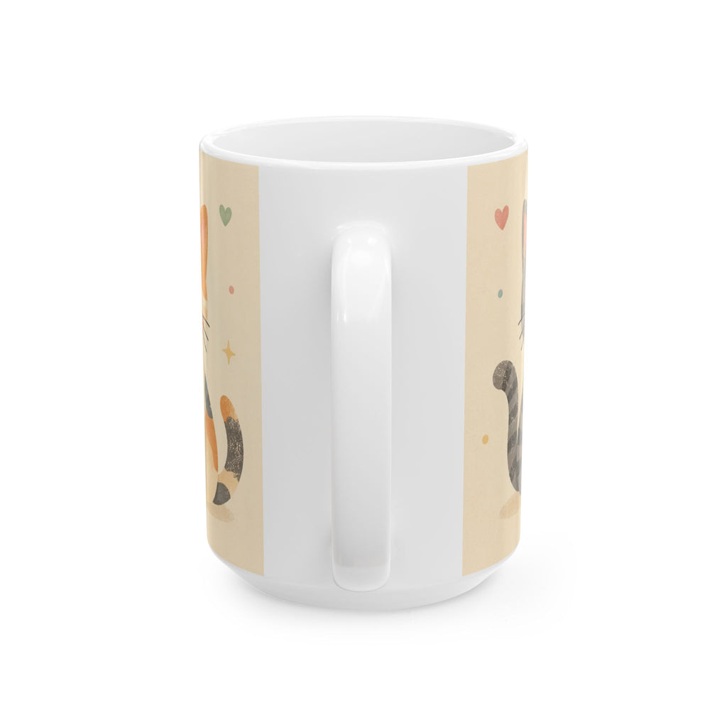 Cat Mom Coffee Mug Minimalist Line Art Cat Lover Gift Ceramic Cup Tea Cup 11oz 15oz Best Gift for Mothers Animal Lovers
