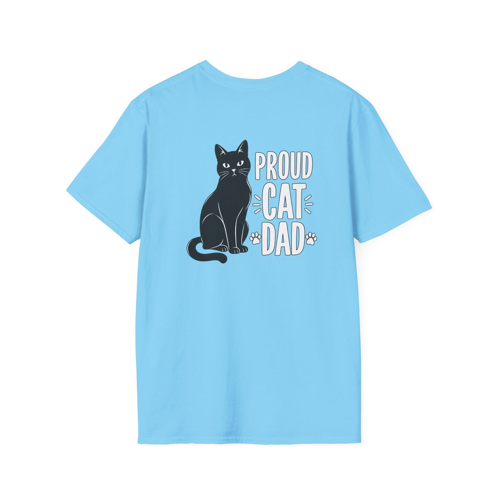 Cat Dad Shirt Proud Cat Dad Black Cat Silhouette Graphic Tee Unique Gift Funny Tshirt