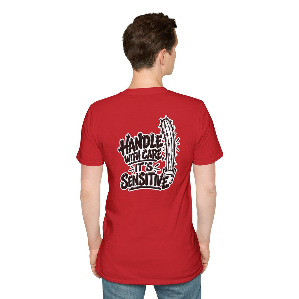 Dark Humor Funny Plant Shirt Handle With Care It's Sensitive Novelty Cactus Tshirt Tee Unique Gift
