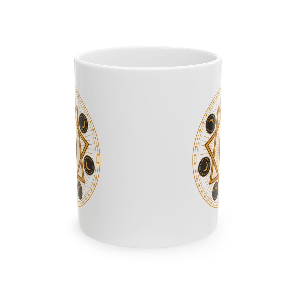 Egyptian Ankh Mug Esoteric Mason Symbol Pentagram Historic Tea Coffee Cup Gift