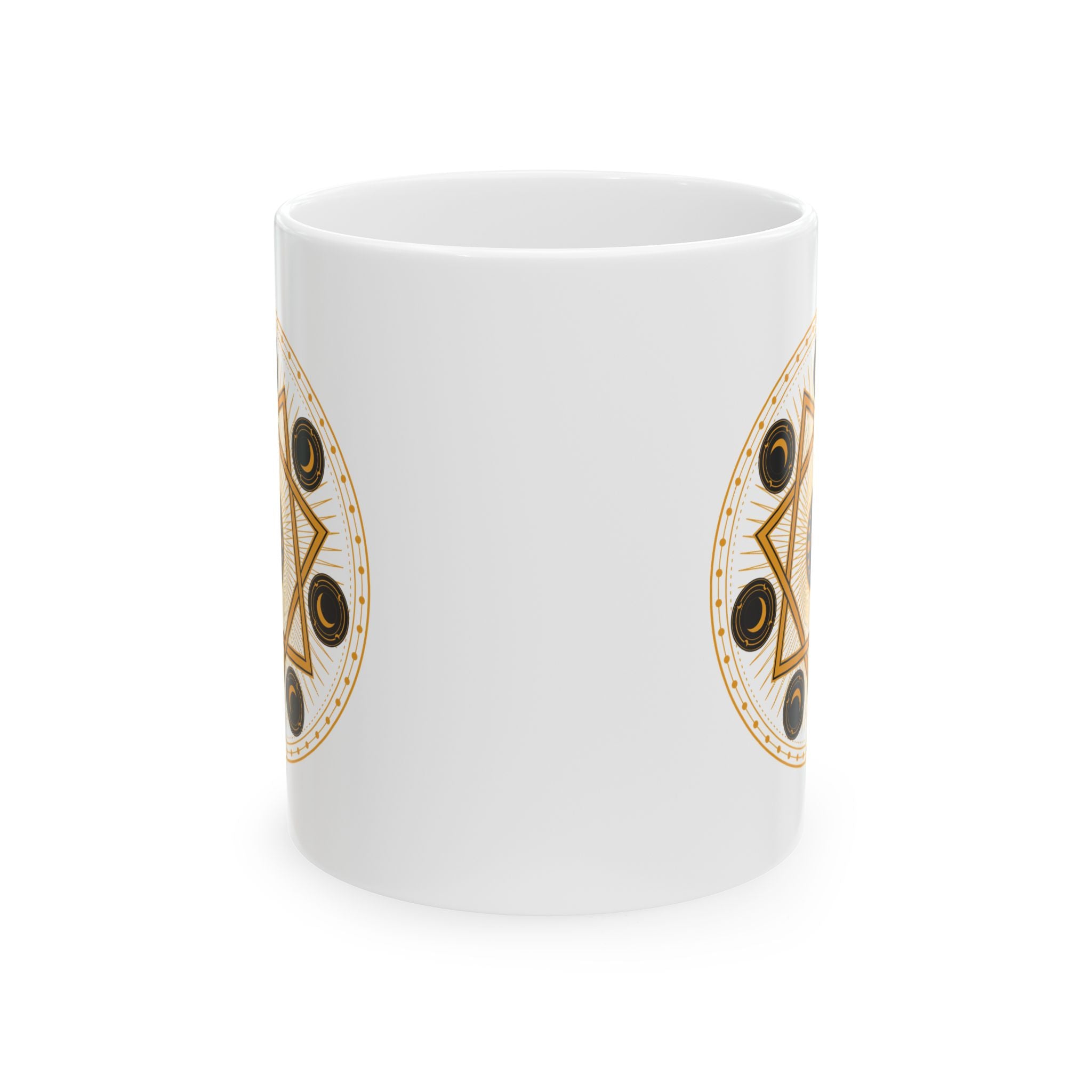 Egyptian Ankh Mug Esoteric Mason Symbol Pentagram Historic Tea Coffee Cup Gift