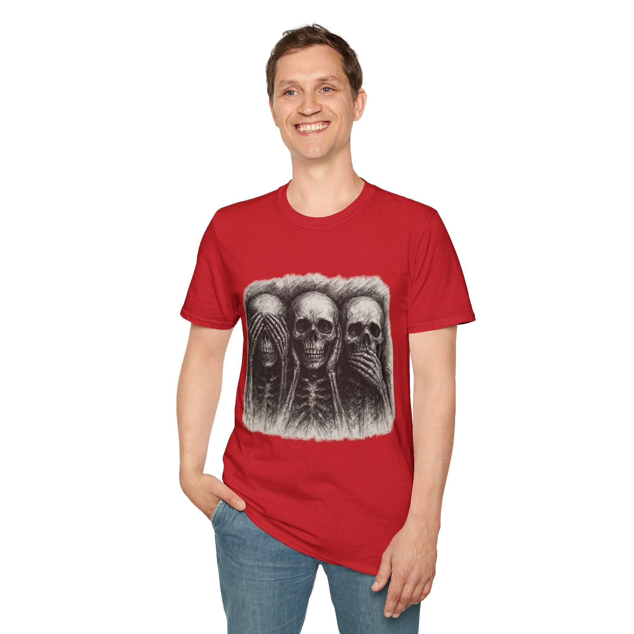 Mens Skull T-shirt Graphic Tees Skeleton Apparel Clothing Skulls Accessories Best Gift