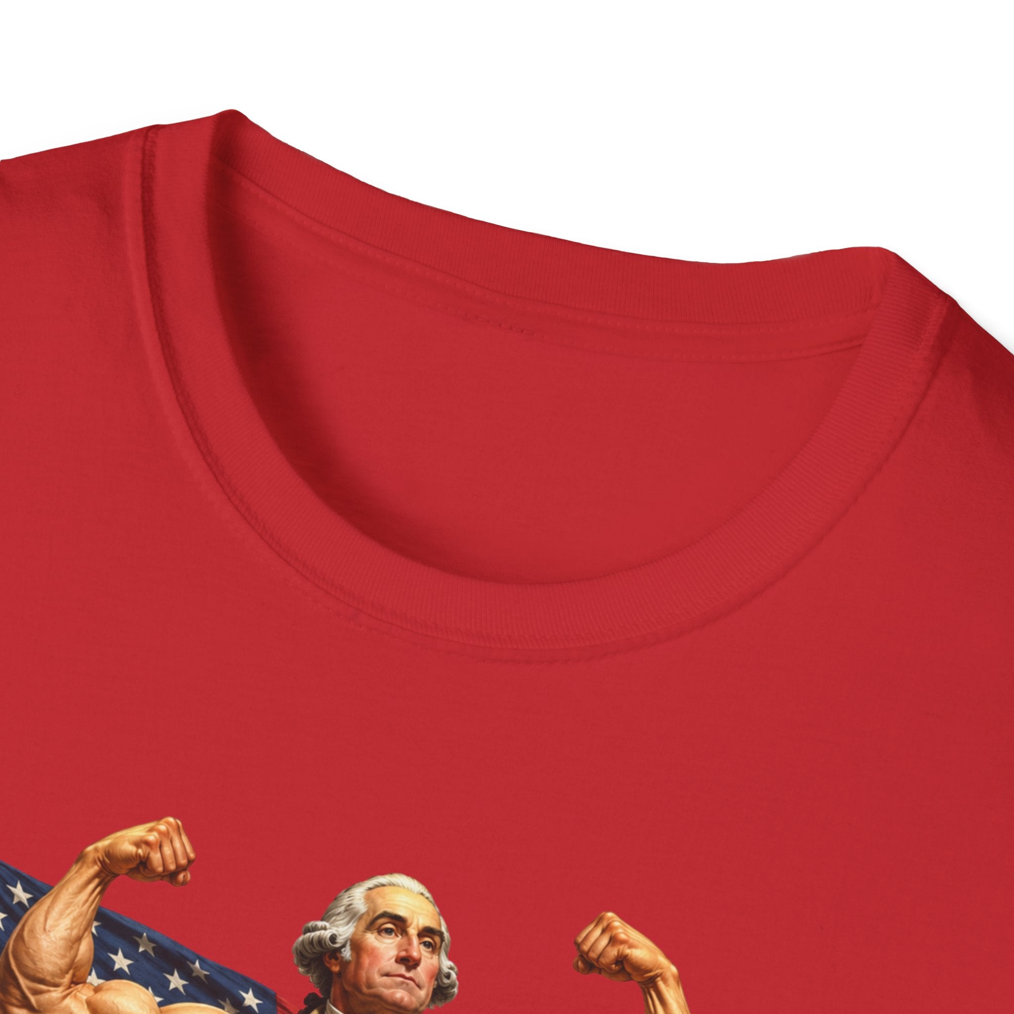 Funny USA Unisex Softstyle T-Shirt Giant Declaration Receipt Funny Patriotic T-Shirt United States of America Benjamin Franklin George Washington Tshirt