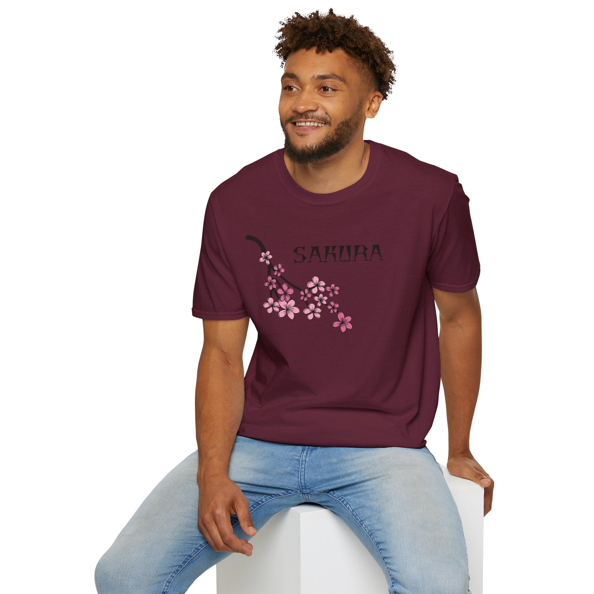Sakura T-Shirt Japanese Art Shirt Unisex Softstyle Cherry Blossom Flower T-shirt