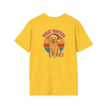 Retro Christmas Dog T-Shirt Merry Woofmas Vintage Dog Lover Shirt Unisex Softstyle Tee Christmas Gift
