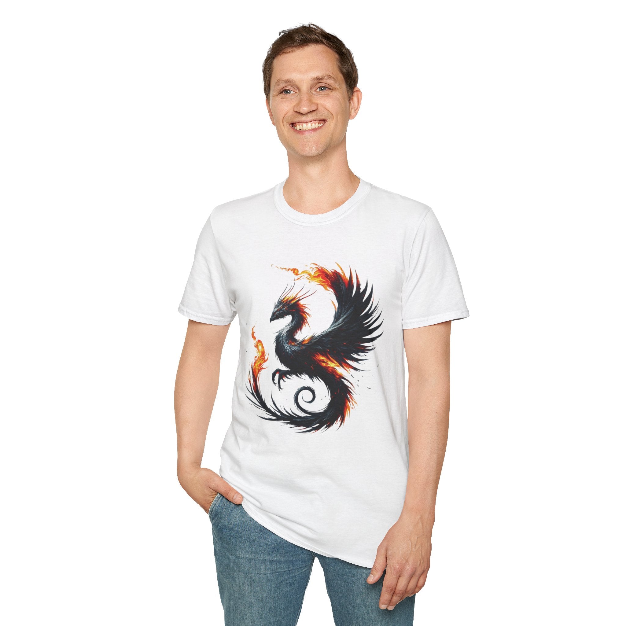 Dragon T-shirt Mens Graphic Tee Clothing Apparel Chinese Symbol Unisex Softstyle Unique Tshirt Best Gift