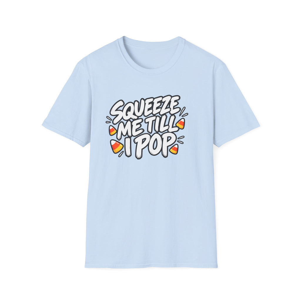 Funny Halloween Shirt Squeeze Me Till I Pop Candy Corn Novelty Tee Graphic T-Shirt