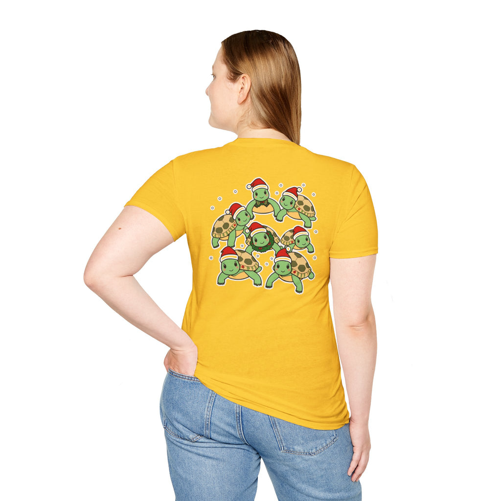 Christmas Turtles Family T-Shirt | Cute Cartoon Unique Holiday Design Gift Shirt