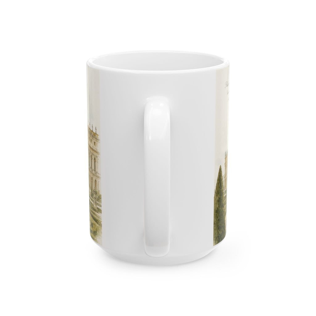 Palace of Versailles Mug Elegant Watercolor French Garden Coffee Cup Gift Ceramic Travel Mug