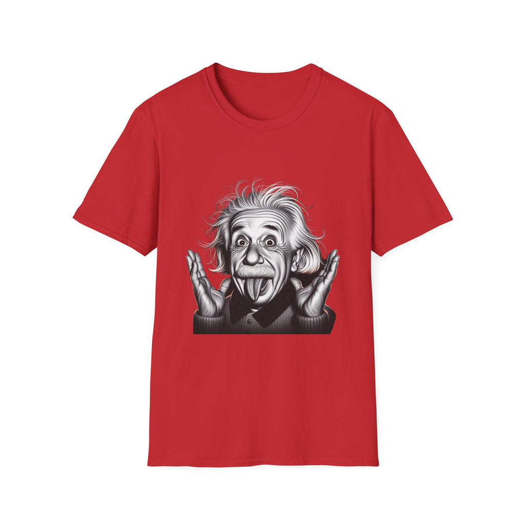 Funny Albert Einstein Print T-Shirt Unisex Softstyle T-Shirt Cotton Unique Gift