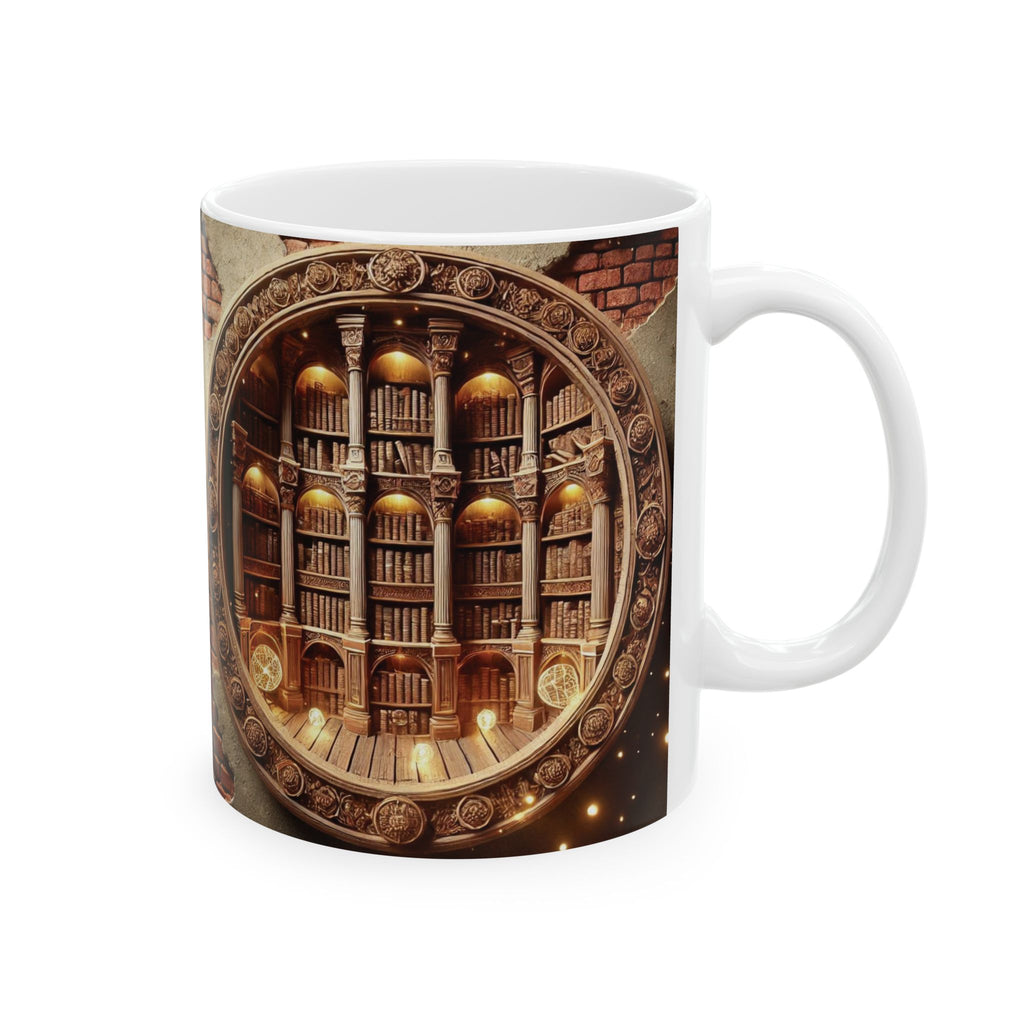 3D Bookshelf Mug-Library Book Shelf Mugs Book Lover Ceramic Mug Shelf Cup Gifts