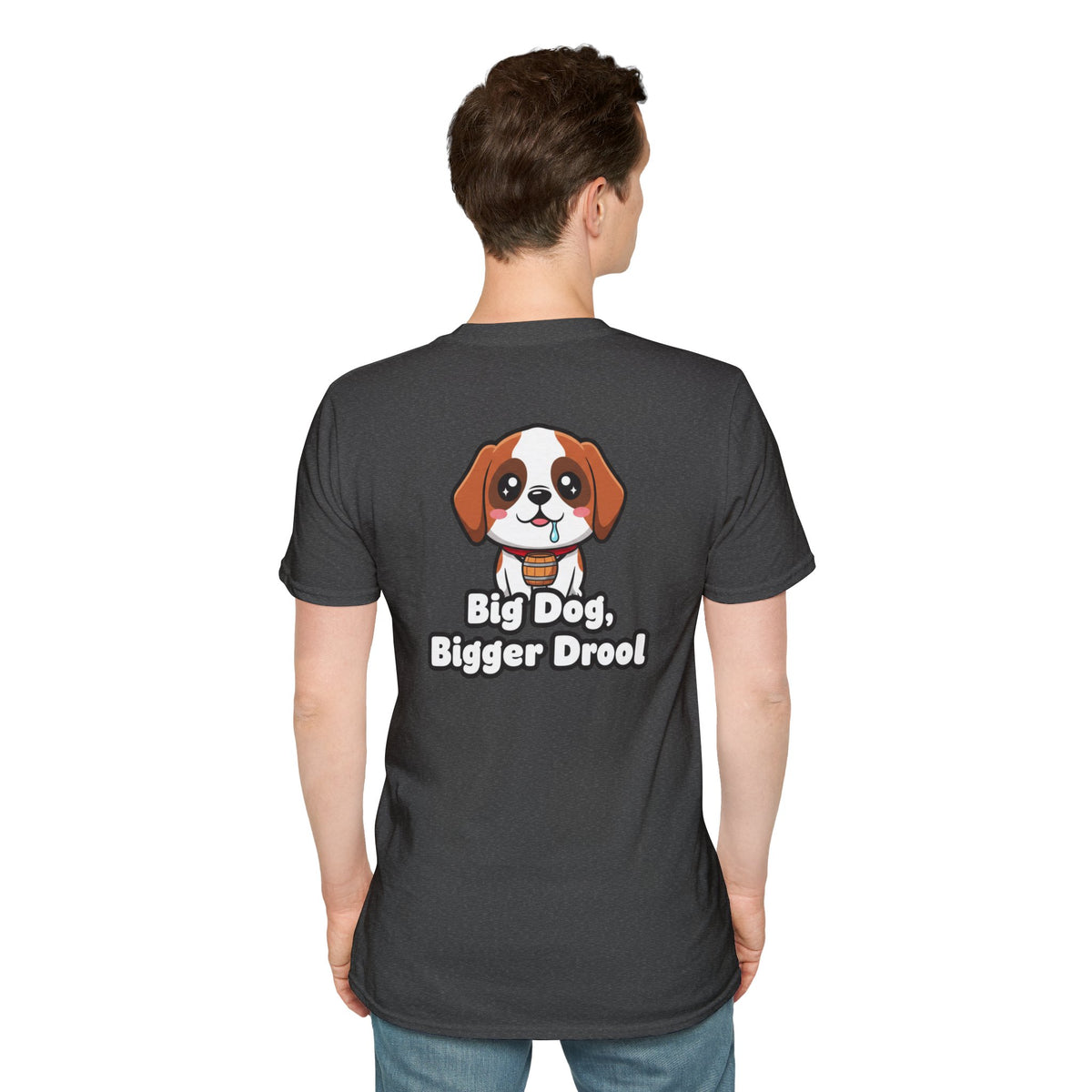 Cute Saint Bernard Shirt Big Dog, Bigger Drool Funny Dog Lover Unisex Softstyle Tee Gift