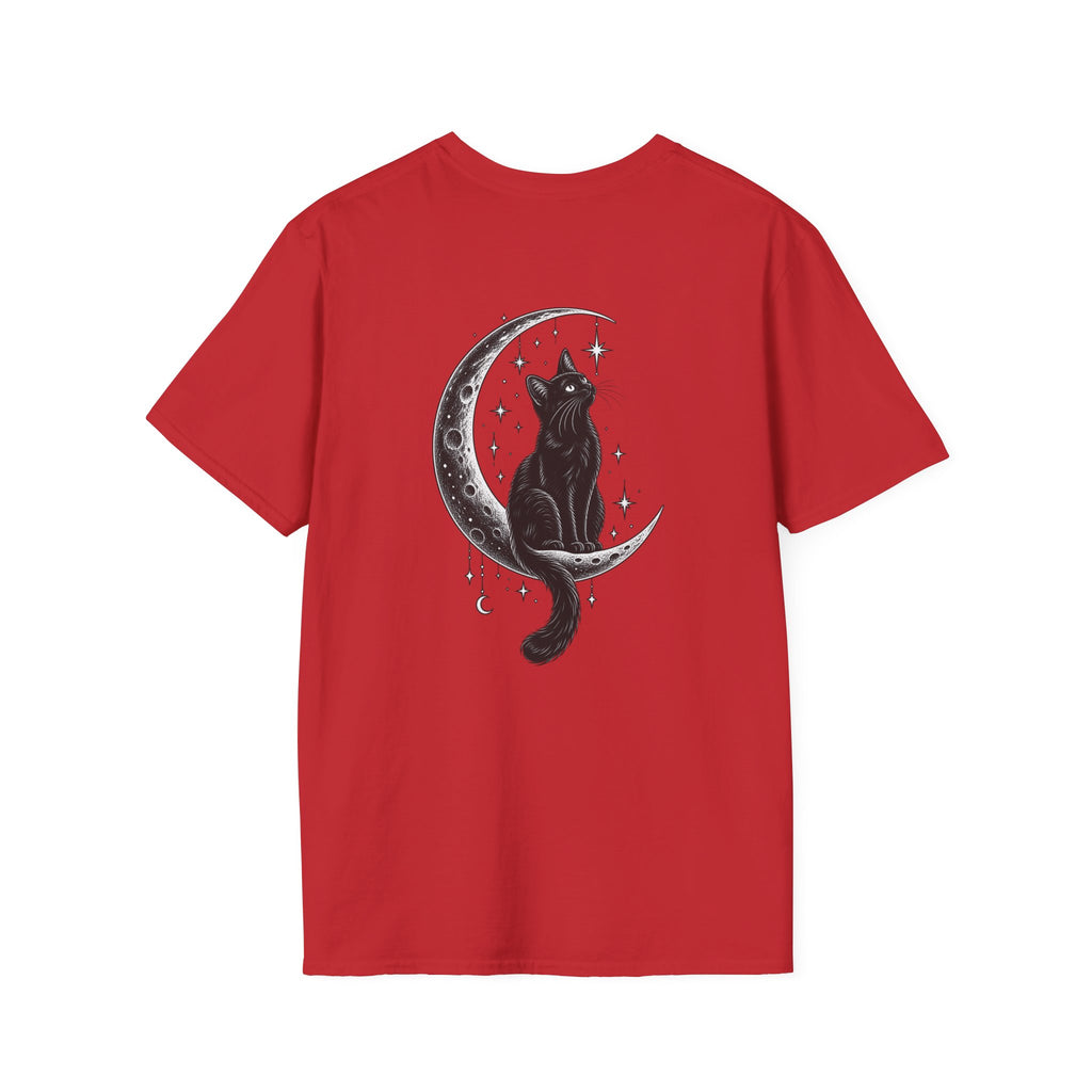 Black Cat Shirt Moon Silhouette Minimalist Funny Cat Lover Graphic Tee Unique Gift Black Cat T shirt