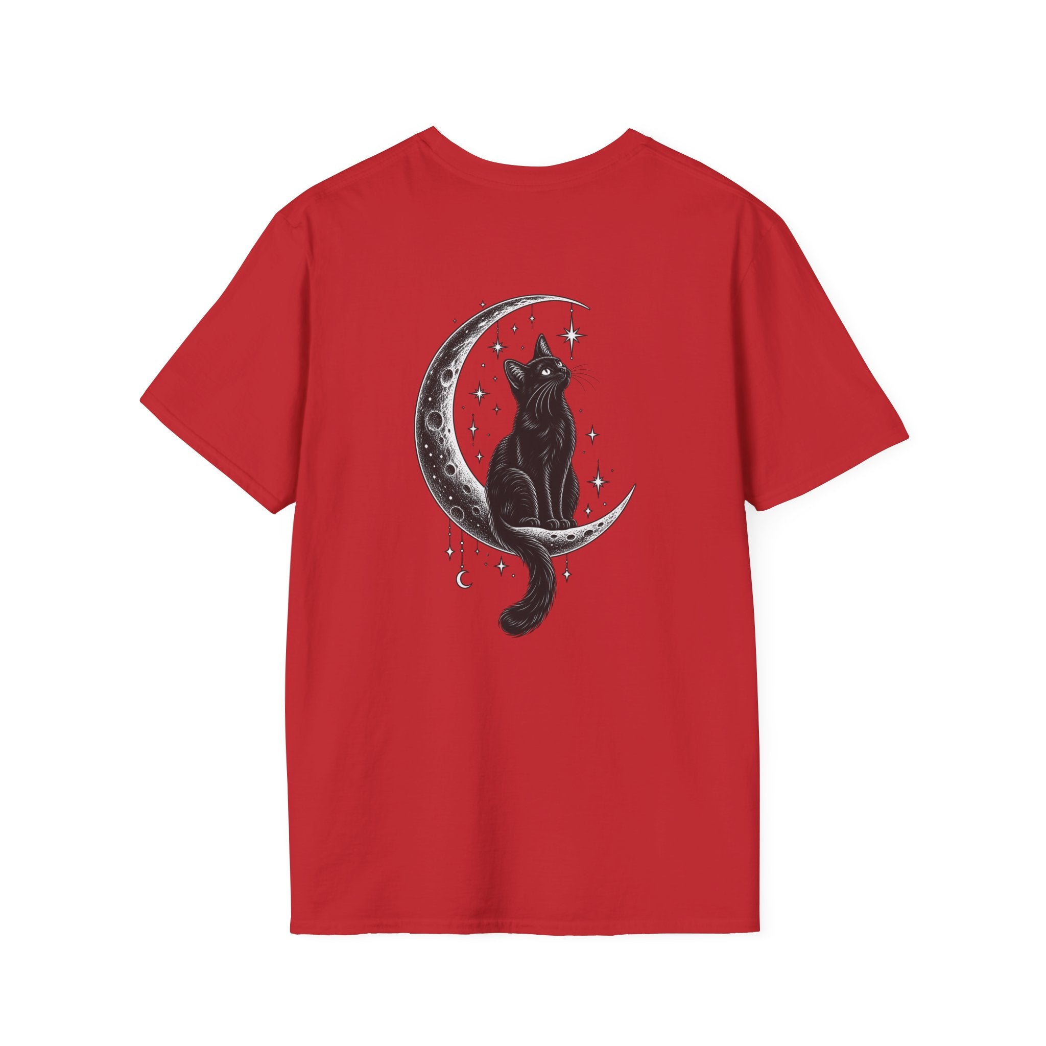 Black Cat Shirt Moon Silhouette Minimalist Funny Cat Lover Graphic Tee Unique Gift Black Cat T shirt