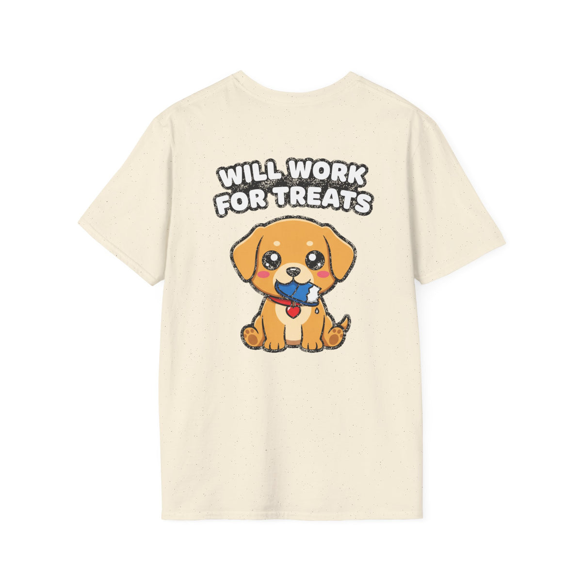 Cute Labrador Shirt Will Work For Treats Funny Dog Lover Unisex Softstyle Tee Gift