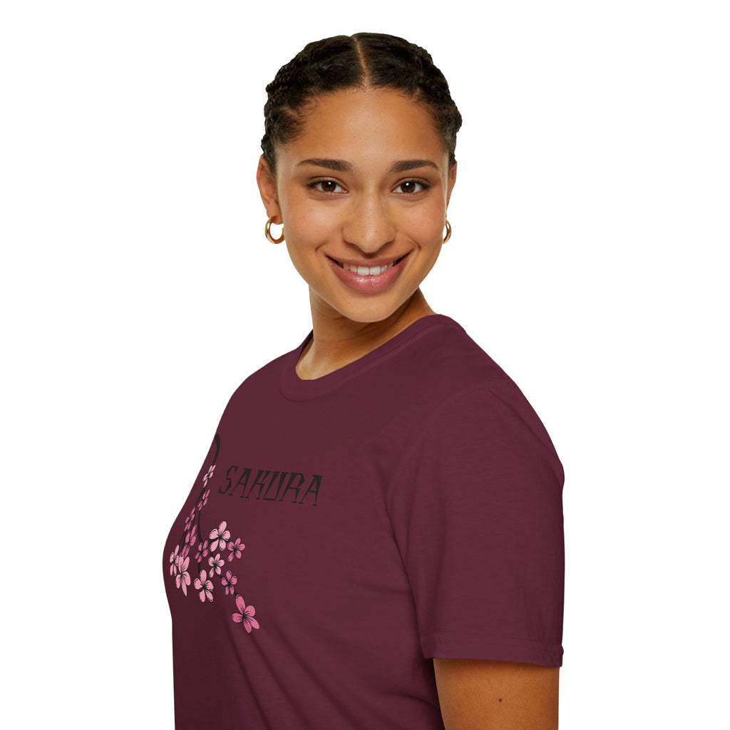 Sakura T-Shirt Japanese Art Shirt Unisex Softstyle Cherry Blossom Flower T-shirt