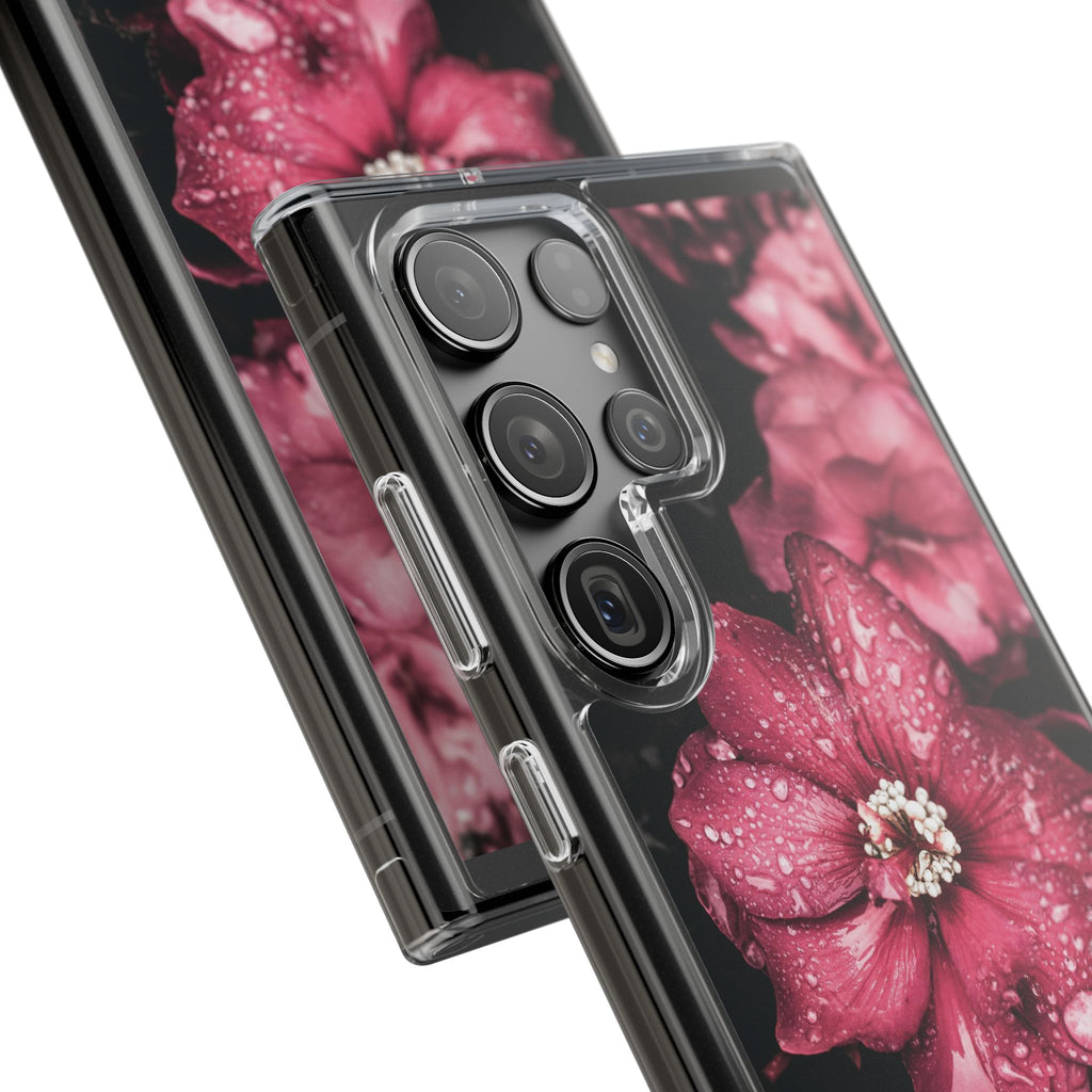 Pink Flowers Clear Cases iPhone Case Samsung Phone Case Unique Gift Cute Phone Cover Unique iPhone 17 Pro Max Phone Case