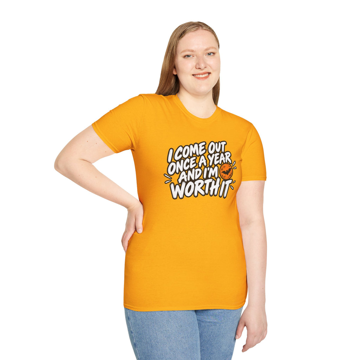 Funny Halloween Shirt I Come Out Once a Year and I'm Worth It Tee Graphic T-Shirt