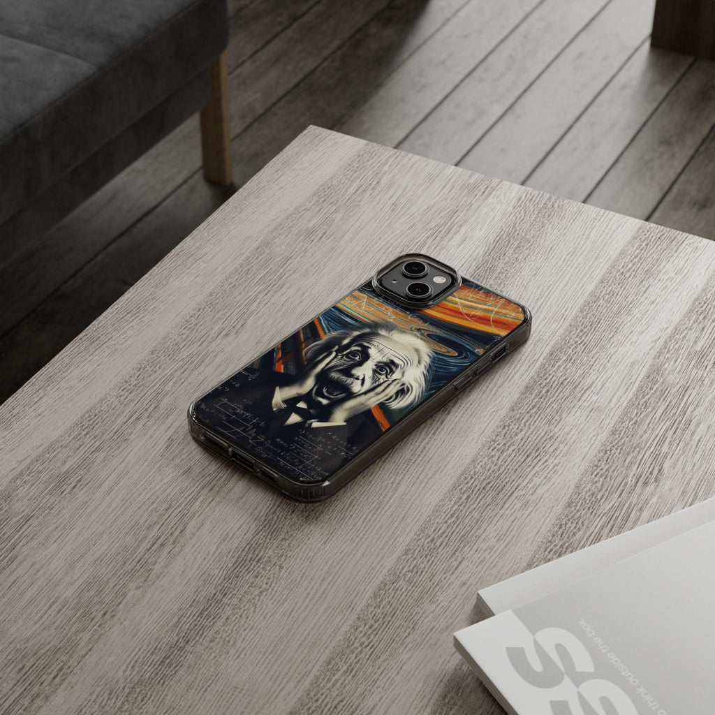 Funny Einstein Clear Phone Cases Edvard Munch Scream Unique iPhone Samsung Cases