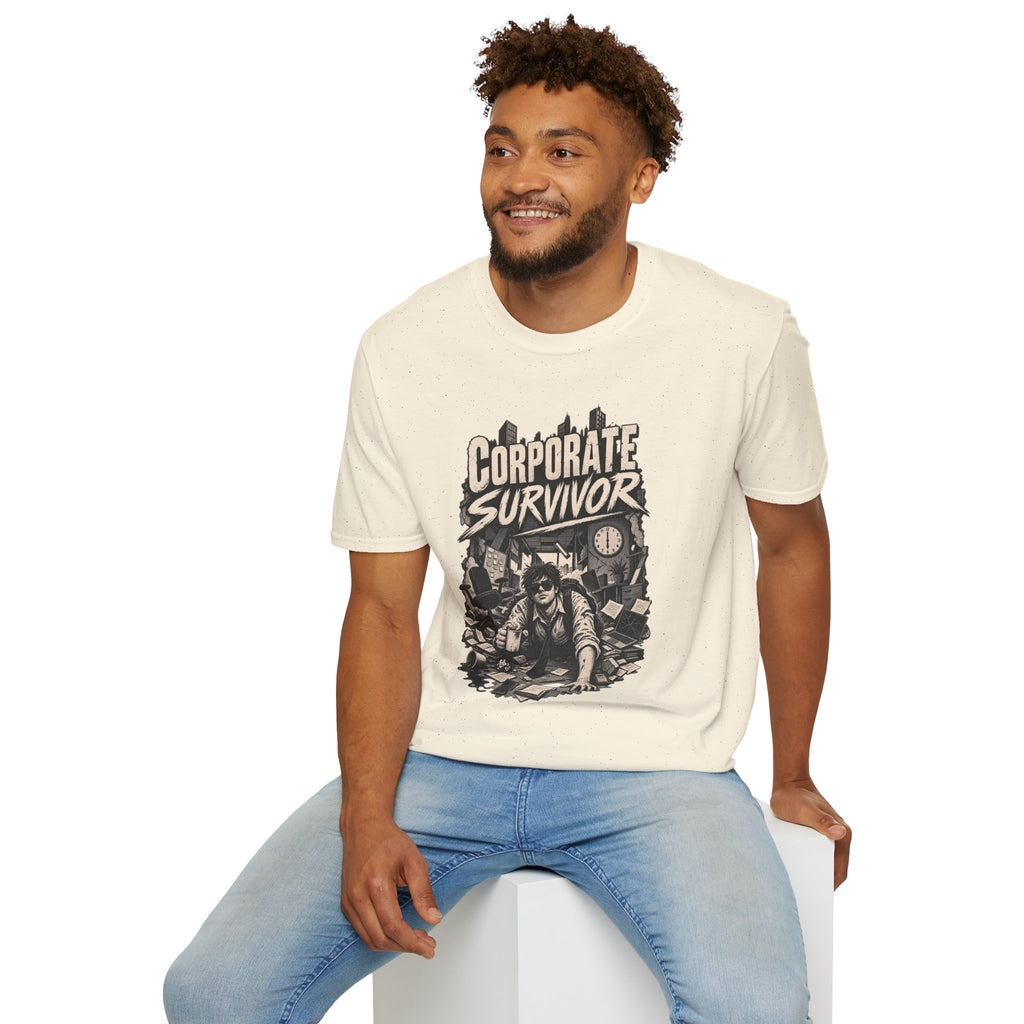 Funny Dark Humor Tshirt — Funny Office Tshirt Dark Humor Graphic Tee Unique Coworker Gift CORPORATE SURVIVOR Shirt