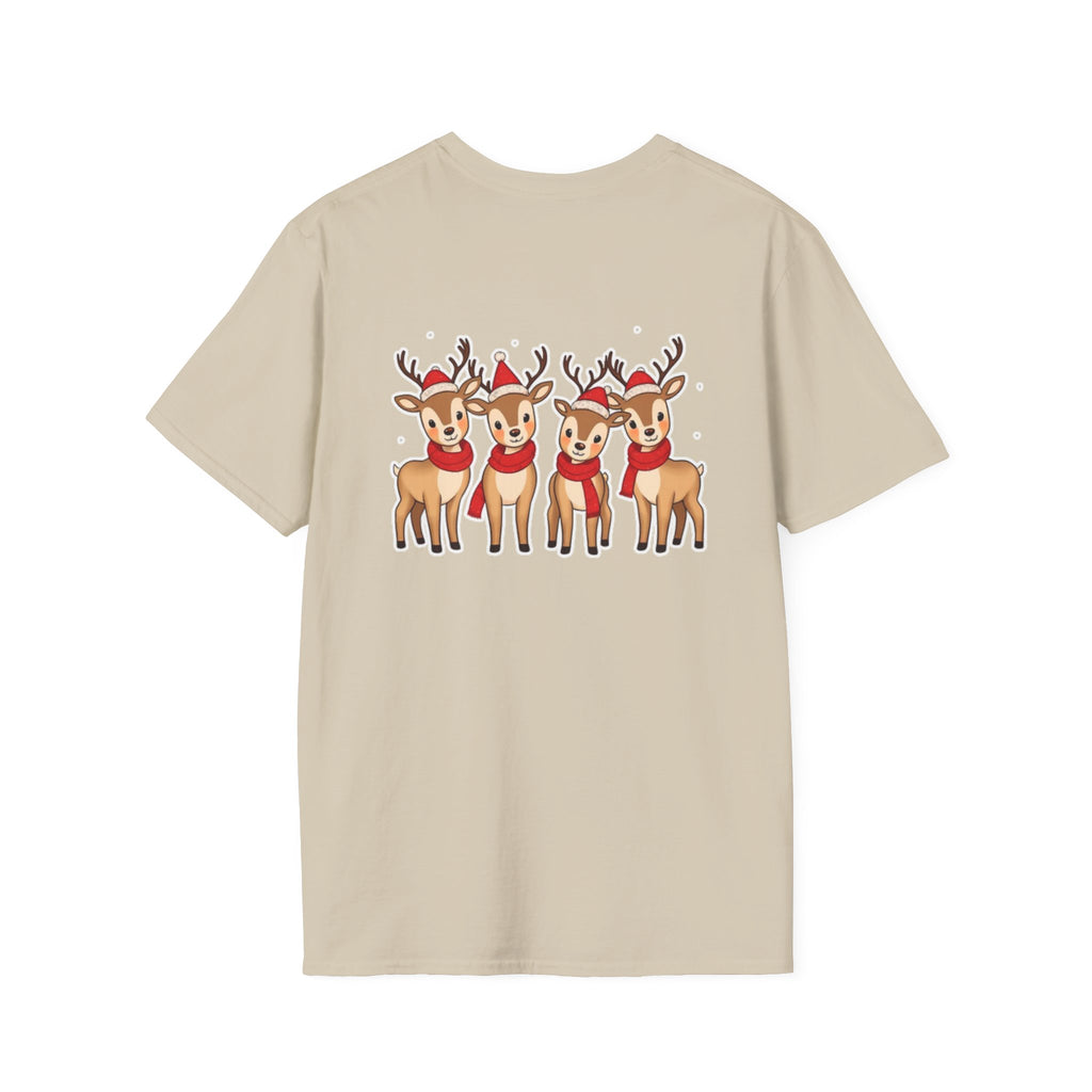 Christmas Reindeer Family T-Shirt | Cute Cartoon Holiday Design Unique Holiday Gift Shirt