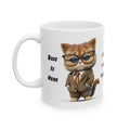 Funny Kitty Boss Cat Mug Coffee Grumpy Mug Cat Adorable 3D Cat Print Cup 11oz