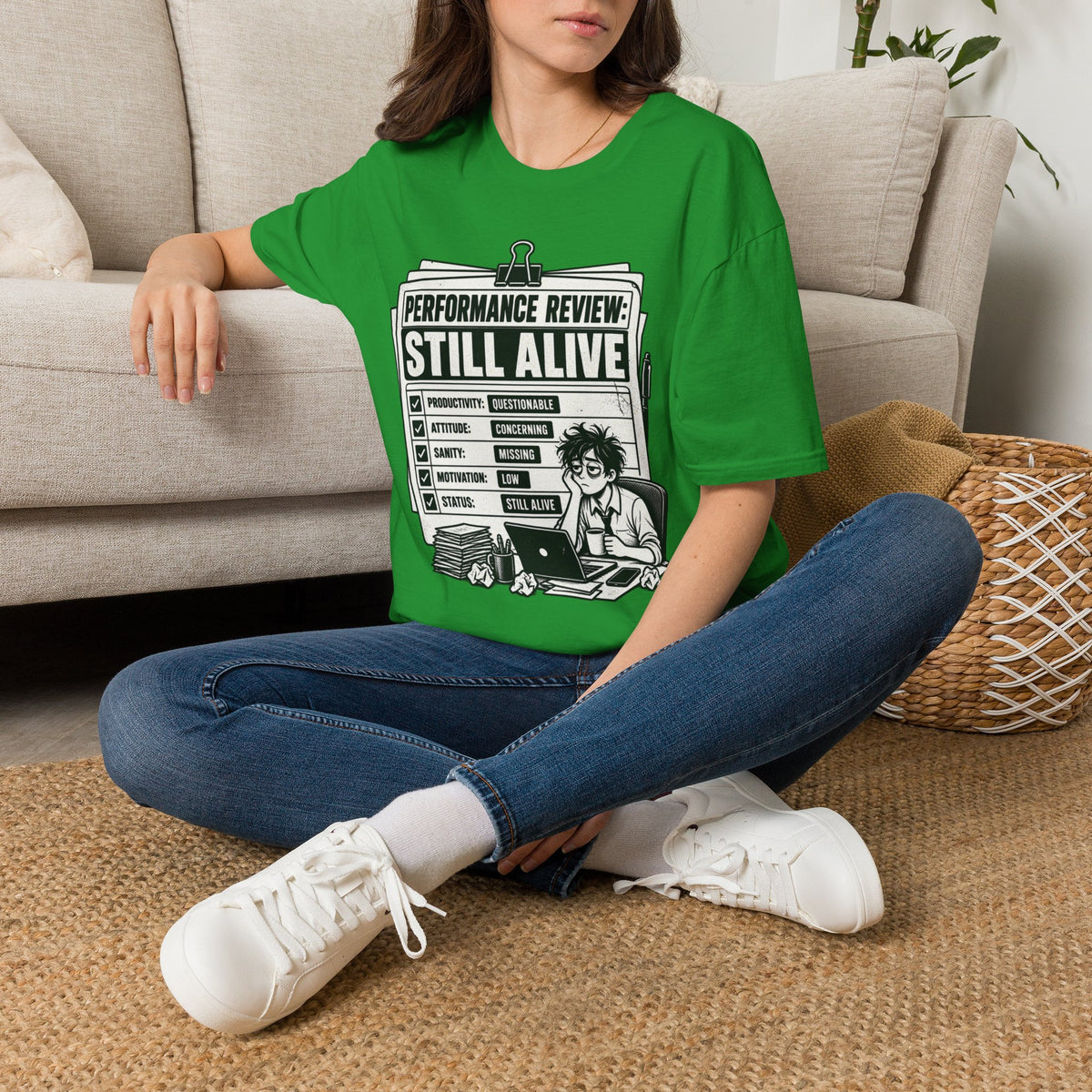 Funny Dark Humor Tshirt — Funny Office Tshirt Dark Humor Graphic Tee Unique Coworker Gift STILL ALIVE Shirt