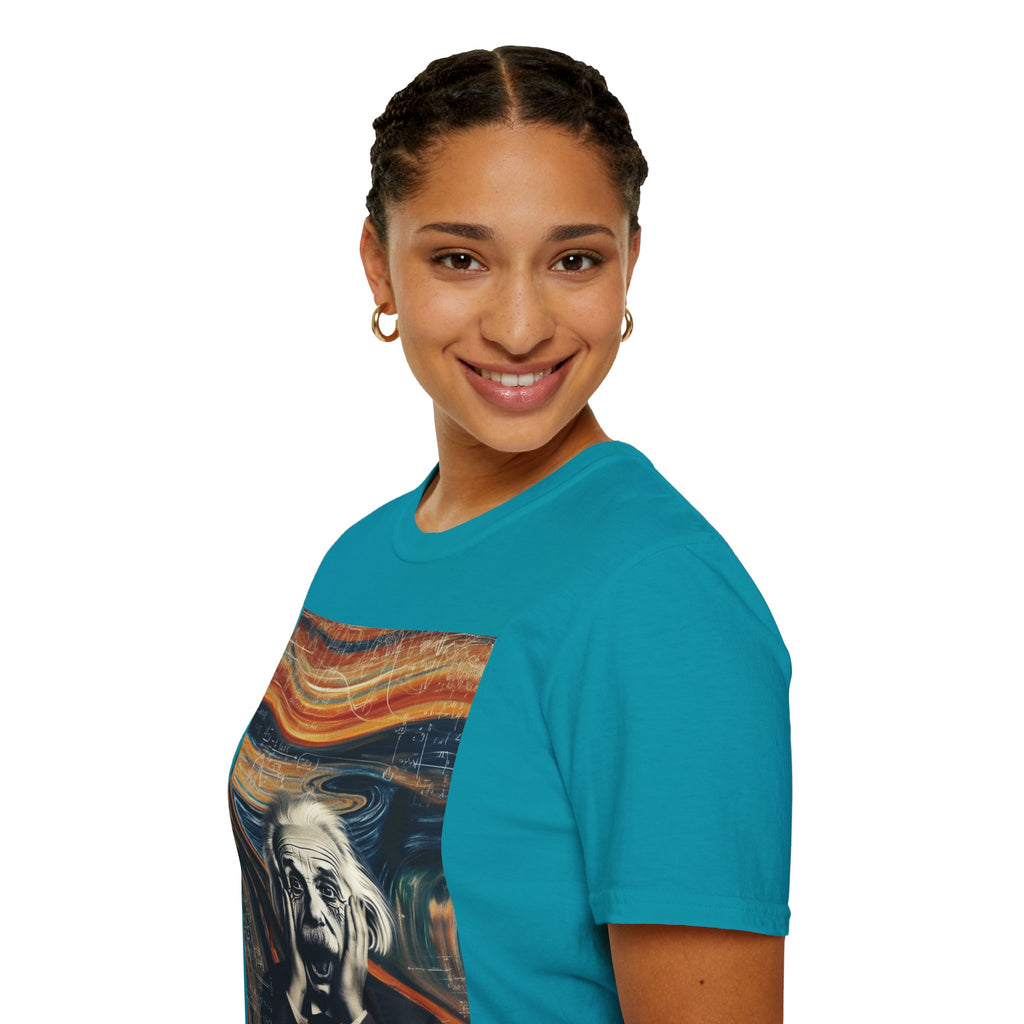 Funny Einstein Unisex Softstyle T-Shirt Edvard Munch Scream Cotton Gift Men Lady
