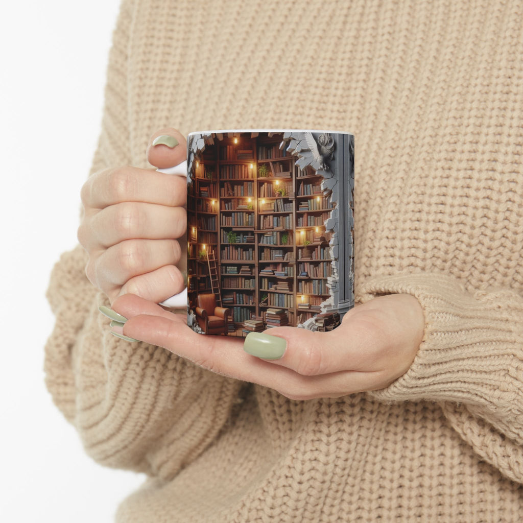 3D Bookshelf Mug-Library Book Shelf Mugs Book Love Ceramic Mug Cup Unique Gift 2026